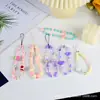 Nueva Cadena para Teléfono Rosa Flor de Cerezo Cordón para Teléfono con Cuentas Accesorio para Funda de Teléfono Colgante Anticaída Antiperdida para Mujeres Tamaño Mini