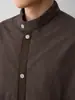 Chaqueta Texturizada de Cuello Alto para Viajes de Alta Inteligencia para Hombre Estilo Otoño Botones a Presión Bolsillos Grandes tipo Parche Chaqueta para Hombre 81741.