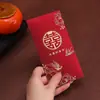 Envelope Vermelho 2025 Especial de Casamento High-End Mil-Yuan Dinheiro de Presente Bolsa de Envelope Vermelho de Casamento com Palavras Felizes para Recém-Casados