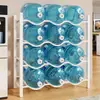 Estante de almacenamiento de agua embotellada multicapa de gran capacidad para oficina, estante de almacenamiento para botellas grandes de agua mineral, soporte de pie