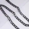 Cadena de Aluminio Plana Grande Bolso Cinturón de Cadena para Mujer Bolso Cruzado Cadena de Repuesto Accesorios Cadena DIY Cadena Decorativa para Discoteca Cadena Colgante Cadena con Botón NK
