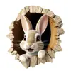 Adornos de Pascua Más Vendidos: Decoraciones de Conejo en Agujero de Árbol, Colgantes de Corona Lindos Acrílicos 2D, Accesorios para Coches