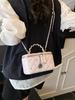 Bolso de Mano Pequeño Texturizado de Moda para Mujer 2025 Nueva Moda Acolchado Bandolera Tipo Caja con Cadena Versátil