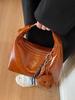 Bolsa de mão Maillard de textura premium feminina 2024 outono vintage textura bolsa de ombro bolsa de ombro de viagem bolsa transversal