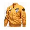 Traje de Vuelo de Fábrica Transfronteriza Otoño e Invierno Chaqueta Bordada para Hombre Moderna Diaria Deportiva Simple Chico Duro Terciopelo Americano/Delgado