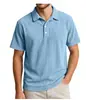 Camiseta Polo de Manga Corta con Media Cremallera 2026 para Hombre Primavera y Verano Holgada Casual Color Sólido Superior Marca de Moda Ropa para Hombre Transpirable