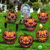 Letrero de Halloween para jardín transfronterizo, letrero decorativo de fantasma y calabaza para césped de jardín exterior, fiesta de Halloween