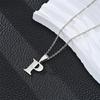 Collar de Acero Inoxidable Simple Pequeño 26 Collar Alfabeto Inglés Moda Femenina Personalizado Nicho Cadena Clavícula de Alta Gama