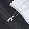 Collar de Acero Inoxidable, Simple y Compacto, 26 Letras Inglesas, Cadena de Clavícula de Lujo Ligero de Nicho para Mujer Colgante de Letra