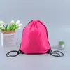 Mochila Deportiva Impermeable de Poliéster con Cordón, Bolsillo con Cordón, Cordón de Color, Tela Oxford, Bolsillo con Cordón