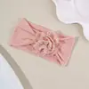 Accesorios Europeos y Americanos Nuevos Más Vendidos para el Cabello de Niños Diadema Ancha Elástica de Nylon con Decoración de Flores Tocado para Bebé Venta al por Mayor