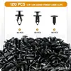 120 piezas de clips de plástico para revestimientos de guardabarros de coche, sujetadores de parachoques, clips 11589292 1605396