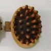 Madera Maciza Diente Versátil Cepillo Peine Masajeador Cuero Cabelludo Cuerpo Universal Madera de Durazno Goma Elástica Cabezal de Masaje Cepillo Cuerpo Peine para Espalda