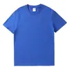 Camiseta Blanca de Algodón Puro de 200g con Cuello Redondo y Mangas Cortas/Medias Mangas para Hombres y Mujeres, Talla Grande, Estilo Holgado Adelgazante, Estilo Europeo y Americano