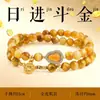 Pulsera de Doble Círculo de Piedra Ojo de Tigre Amarillo Natural y Plata para Mujer, Cristal Amarillo de Buena Suerte Pulsera de Lujo Apilable Nuevo Estilo Chino