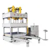 Prensa hidráulica de tres vigas y cuatro columnas de 160 toneladas de Rudy Heavy Industry para reciclaje de residuos sólidos y moldeo de tarimas plásticas de nueve pies
