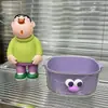 Cesta Drenadora de Dopamina con Forma de Pico de Pato para Uso Doméstico, Linda Cesta de Frutas a Prueba de Polvo, Doble Capa con Drenaje de Agua 2 en 1, Cesta Espesada para Lavar Verduras
