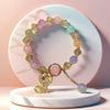 Pulsera de Ojo de Gato Mariposa Blanca/Azul/Morada/Verde/Rosa para Mujer Moda Elegante Más Fácil de Combinar Pulsera de Temperamento Transmisión en Vivo Nuevo Estilo Caliente