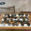 Qiemo Azúcar Jade Hetian Flor Pequeña Wenwan Decoración Versátil Pulsera DIY Cuentas Espaciadoras Cuerda Trenzada Colgante Accesorios Creativos