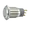 Interruptor de Botão Metálico 16mm Auto-travante Cabeça Plana Pino À Prova d'Água Formato Pequeno Sem Luz Tátil À Prova d'Água Aço Inoxidável