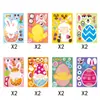 Pegatinas de Pascua Transfronterizas para Niños, Manualidades DIY de Dibujos Animados, Pegatinas Faciales Autoadhesivas, Conejo Lindo, Gallina, Pegatinas Creativas, Personalización