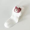 Venta al por mayor de medias para bebé, pantimedias para niña, leggings de algodón con estampado de oso de dibujos animados, otoño