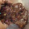 Polvo brillante para uñas con purpurina mixta, para decoración de uñas, con láser, de colores brillantes, de cáñamo, con gotas de arena y pegamento, para hacer joyas.