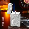DK718 Prata Antiga Tangcao Fugui Florindo Som de Aço Som Inflável Reto À Prova de Vento Isqueiro Cruzamento de Metal Fonte