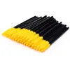 50 cepillos desechables para pestañas individuales color coreano rollo de pestañas silicona pincel para maquillaje de ojos herramientas de maquillaje de belleza
