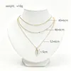 Cadena de Perlas Oceánicas de Venta Caliente Transfronteriza Europea y Americana Cadena para Clavícula de Mujer Colgante de Estrella de Mar y Concha Collar Multicapa Apilable Venta al por Mayor