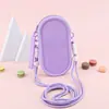 Bolsa de Ombro Cruzada Única de Silicone para Celular Bolsa de Moedas com Zíper Bolsa de Beleza à Prova d'Água Bolsa de Maquiagem Desenho Animado Mini Bolsa de Ombro Cruzada