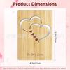 Tarjeta de felicitación de bendición tallada en madera creativa en forma de corazón tarjeta de felicitación para boda, día festivo, Día de la Madre, Día de San Valentín, cumpleaños