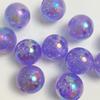 Cuentas redondas de 16 mm de polvo dorado luminoso Mabei con agujero recto, cuentas sueltas, material para abalorios para cadena de teléfono móvil hecha a mano DIY, accesorios de joyería