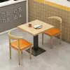 Mesa de Jantar Comercial para Loja de Milk Tea e Hambúrguer Conjunto de Mesa e Cadeiras Restaurante de Fast Food Loja de Macarrão Aluguel Casa Pequeno Apartamento Mesa de Jantar