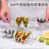 Copo para Molho de Aço Inoxidável 304 Copo para Condimentos Suporte para Panqueca Mexicana Suporte para Panqueca de Milho Cozinha Restaurante
