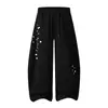 Pantalones Deportivos Casuales de Algodón Estilo Americano, con Botones, Dobladillo Curvo, para Hombres y Mujeres, Temporada de Primavera, Corte Holgado, Deportivos, Street Dance, Adelgazantes, Pierna Ancha, Largos