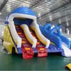 Parque Acuático Soporte Piscina Niños Adulto Equipo de Diversión Acuática Fabricante Venta Directa Tiburón Tobogán Inflable