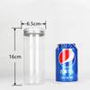 Fábrica al por mayor 6.5*16 botella de plástico PET frasco de plástico transparente de grado alimenticio frasco sellado frasco de 350 ml