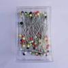 Agujas con Cabeza de Vidrio Niquelada de 45 mm, Agujas Perladas de Colores, Accesorios de Sastrería Vertical para Ropa, Pines de Posicionamiento