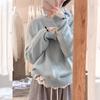 Suéter Jersey de Encaje Estilo Coreano para Mujer Otoño e Invierno Grueso de Alta Gama Estilo Lazy Top Suéter Interior