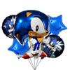 Amazon nuevo estilo Sonic Hedgehog Sonic niño traje de fiesta de cumpleaños Sonic globo de aluminio