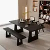 Mesa Larga de Madera Maciza, Escritorio Sencillo, Mesa de Comedor para Sala de Estar en Casa, Mesa Rectangular para Computadora, Mesa Francesa Vintage, Escritorio de Oficina