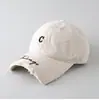 Novo Boné de Baseball com Borda Bordada de Letras de Cornija Quebrada para Homens e Mulheres Casais Moda Tendência Casual Boné Versátil