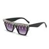 Gafas de Sol de Moda de Alta Gama Cuadradas de Montura Completa Incrustadas de Diamantes para Fiesta Ropa de Moda para Fiesta Gafas de Sol para Hombres y Mujeres 2024