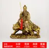 Atacado do Fabricante Estátua de Latão de Zhang Tianshi Montado em um Tigre, Estátua de Zhang Daoling da Montanha Longhu com Espada, Artesanato e Enfeites