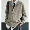 Retro estilo japonés, estética de viejo dinero, cárdigan de punto con cuello alto, unisex, nueva colección primavera/otoño, simple y versátil, suéter casual, moderno