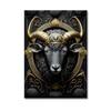 Escultura Metálica Rey Gorila Pintura en Lienzo León Dorado Tigre Ciervo Póster Escultura de Animales Arte Decorativo Pared