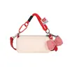 2026 Nueva Bolsa Cilíndrica Mini Linda Estilo Coreano con Alto Atractivo Estético, Bolso Cruzado de Hombro con Lazo, Bolso de Mano Elegante para Mujer
