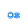 Expansión de oreja de doble cuerno de silicona suave de 3-25 mm para perforación humana.