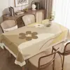 Mantel Floral Retro de Lujo de Gama Alta Impermeable a Prueba de Aceite Lavable Resistente al Calor Cojín Protector de Escritorio de Cuero para Mesa de Comedor